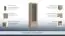 Vitrine "Temerin" couleur chêne Sonoma 16 - Dimensions : 195 x 60 x 42 cm (h x l x p)