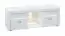 Meuble bas de télévision Heber 10, couleur : blanc / blanc brillant - Dimensions : 50 x 138 x 42 cm (H x L x P), avec 2 portes et 4 compartiments