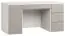 Bureau Bellaco 27, couleur : blanc / gris - Dimensions : 70 x 140 x 67 cm (H x L x P)