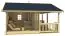 Maison de sauna Spitzkofel avec plancher - Maison en madriers de 70 mm, Surface au sol : 28,3 m², Toit en bâtière