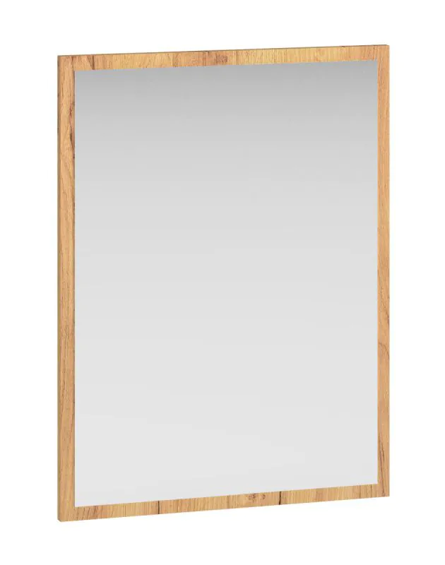 Miroir Lautela 09, Couleur : Chêne - Dimensions : 65 x 50 x 2 cm (H x L x P)