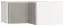 Supplément pour armoire d'angle Bellaco 39, couleur : blanc / gris - Dimensions : 45 x 102 x 104 cm (H x L x P)
