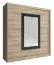 Armoire à portes coulissantes au design moderne Bickleigh 28, Couleur : Chêne de Sonoma - Dimensions : 214 x 200 x 62 cm (H x L x P)