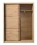 Armoire à portes coulissantes avec six compartiments Panevo 02, Couleur : Chêne Artisan, une tringle à vêtements, Dimensions : 215,5 x 166 x 60 cm, élégante