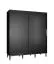 Armoire à portes coulissantes au design classique Jotunheimen 68, couleur : noir - Dimensions : 208 x 180,5 x 62 cm (H x L x P)
