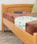 Lit simple / lit d'appoint en pin massif, couleur aulne 80, sommier à lattes inclus - 100 x 200 cm