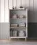 Commode haute / Commode Humboldt 04 / 4 portes / Couleur : Chêne Cremona / Cachemire / Dimensions : 92 x 40 x 156 cm / Pieds : Métal / Fermeture en douceur / Chants en ABS