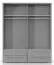 Armoire à portes battantes / penderie Siumu 30, Couleur : Blanc / Blanc brillant - 224 x 182 x 56 cm (H x L x P)