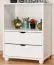 Étagère en pin massif blanc Junco 49C | 83 x 62 x 41 cm | 2 tiroirs, 1 niche
