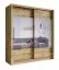 Armoire à portes coulissantes / armoire Mystras, Couleur : Chêne - 200 x 180 x 62 cm (H x L x P)