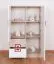 Commode chambre enfant Fabian 07 | 130 x 80 x 40 cm | Chêne clair, blanc et rose