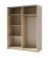Chambre à coucher - Armoire, Couleur: Chêne - Dimensions: 198 x 180 x 60 cm (H x L x P)