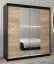 180 cm de large Armoire à portes coulissantes avec 2 portes | 10 casiers | 2 tringles à vêtements | Couleur: Noir Abbildung