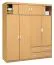 Armoire | 8 portes battantes | 2 tiroirs | 5 casiers | avec tringle à vêtements | 170 cm de large | Couleur: Aulne Abbildung