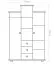 135 cm de large Armoire avec 3 portes et 3 tiroirs | Couleur: Blanc | Profondeur: 44 cm Abbildung