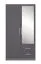 Armoire au design épuré Hannut 40, Couleur : Anthracite - dimensions : 190 x 100 x 56 cm (h x l x p)