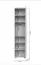 Armoire avec une porte Neiafu 103, cinq étagères en bois, très stable, fonction soft-close, dimensions : 194 x 46 x 36 cm, pour le garde-robe