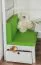 Set de 2 coussins de siège pour lit d'enfant / lit superposé / lit fonctionnel Tim - couleur : vert