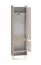 Armoire / Deux portes / Dimensions : 54 x 34 x 198 cm / Système de fermeture Soft-Close / Chêne Cremona / Cachemire / Tringle coulissante / 3 compartiments / Chants en ABS