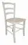 Chaise Maridi 121 en blanc, en bois de hêtre massif, 86 x 43 x 43 cm, fauteuil en bois stable et robuste
