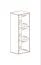 Vitrine murale Raudberg 32 noire | Push-to-open | 126 x 40 x 29 cm | 3 compartiments
