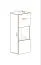 Vitrine murale Raudberg 32 noire | Push-to-open | 126 x 40 x 29 cm | 3 compartiments