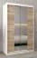 120 cm de large Armoire à portes coulissantes avec 5 casiers et 2 portes | Couleur: Chêne Sonoma  / Blanc | Laminée Abbildung