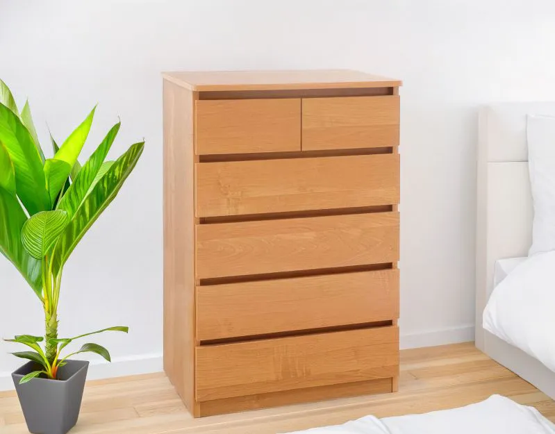 Commode Kebumen 22, couleur : aulne - Dimensions : 102 x 65 x 42 cm (H x L x P)
