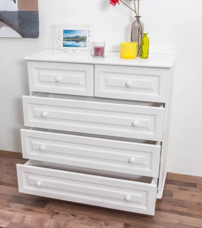 Sideboard avec 5 tiroir(s), Couleur: Blanc, Largeur: 100 cm - Armoire de cuisine, Buffet, Sideboard Abbildung