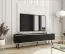 Meuble TV moderne avec Push-to-open | Horsham 23 | Noir | 53 x 175 x 32 cm | Design épuré | Pieds noirs | Fixation murale possible