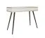 Coiffeuse Horsham 67 blanche | 2 tiroirs push-to-open | Pieds noirs | Protection ABS | Grand espace de rangement