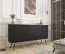 Commode avec protection des bandes de chant ABS Horsham 59, Couleur : Noir, Fonction push-to-open, trois portes, design moderne et simple, pieds : noir