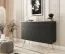 Petite commode à quatre compartiments Horsham 66, Couleur : Noir, deux portes, Fonction push-to-open, protection des bords ABS, deux tiroirs, Pieds : Or