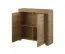 Commode étroite à quatre portes Totnes 14, Couleur : Chêne Riviera - Dimensions : 117 x 120 x 37 cm (H x L x P)