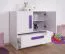 Chambre d'enfant - Commode Walter 08, couleur : blanc brillant / violet - 85 x 80 x 40 cm (H x L x P)