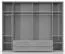 Armoire à portes battantes / armoire avec cadre LED Siumu 35, Couleur : Blanc / Blanc brillant - 226 x 277 x 60 cm (H x L x P)