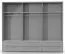 Armoire à portes battantes / armoire avec cadre LED Siumu 36, Couleur : Blanc / Blanc brillant - 226 x 277 x 60 cm (H x L x P)