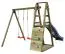 Balançoire double avec toboggan et mur d'escalade 1A - Dimensions : 245 x 205 cm