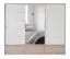 Armoire à portes coulissantes / Armoire Cerdanyola 07, Couleur : Chêne / Blanc - Dimensions : 222 x 269 x 64 cm (H x L x P)