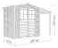 Abri de jardin Karben 02 avec toit rapporté, naturel - Abri de jardin en éléments de 18 mm, surface au sol : 5,08 m², Toit à deux versants