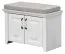 Banc avec espace de rangement Bibaor 12, couleur : blanc chêne - 54 x 75 x 41 cm (h x l x p)