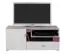 Meuble TV pour chambre ado "Emilian" 12 | Pin blanchi & Lilas | 50 x 120 x 50 cm | Design moderne