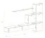 Meuble mural Balestrand 134 | Noir/Blanc | 200 x 310 x 40 cm | Push-to-open | Rangement moderne