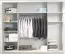 258 cm de large Armoire avec 8 casiers et 3 portes | Couleur: Blanc Abbildung