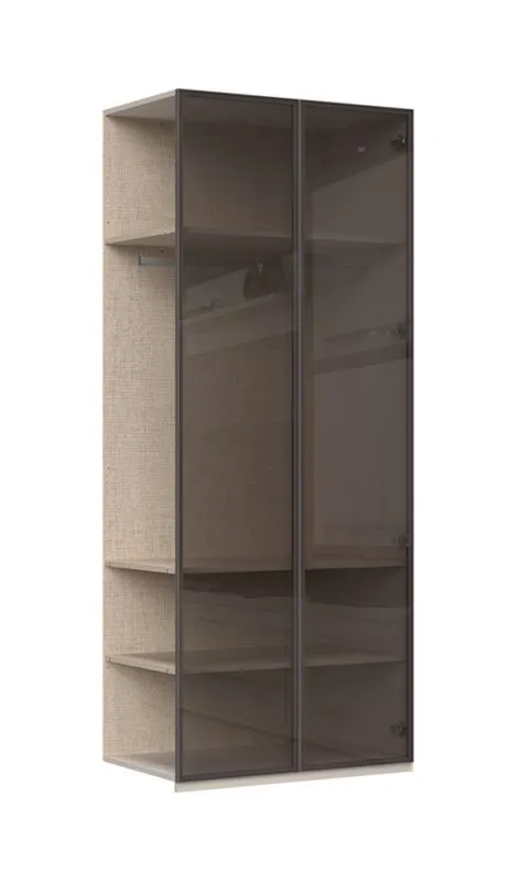 Module d'extension pour armoire / armoire à portes battantes Neiafu, couleur : cachemire, dimensions : 224 x 90 x 56