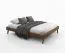 Lit double / Lit d'appoint Engordany 11 / Hêtre massif / Laqué / Surface de couchage : 160 x 200 cm / Design sobre / Couleur : Noyer / Finition de haute qualité