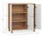 Commode / Couleur : Beige / Poignées : Blanc / 3 portes / 6 compartiments / Design sobre / Dimensions : 90 x 47 x 90 cm / Fonction soft-close / Pour le salon