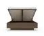 Lit double / Rembourrage de tête de lit / Couleur : Chêne dunin / Surface de couchage : 160 x 200 cm / Protection des bords ABS / Coffre de lit pour linge de lit