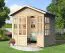 Abri de jardin Leisnig 01 avec plancher, Naturel - en éléments de 19 mm, surface au sol : 5,10 m², Toit à deux versants