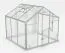 Serre - Serre Radicchio L5, parois : verre trempé 4 mm, toit : 6 mm HKP multiparois, surface au sol : 4,80 m² - Dimensions : 220 x 220 cm (lo x la)